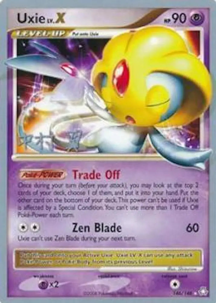 Uxie LV.X (146/146) (Crowned Tiger - Tsubasa Nakamura) [World Championships 2009] - Pokemon Single