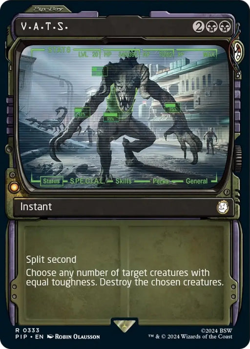 V.A.T.S. (Showcase) [Fallout] - MTG Single