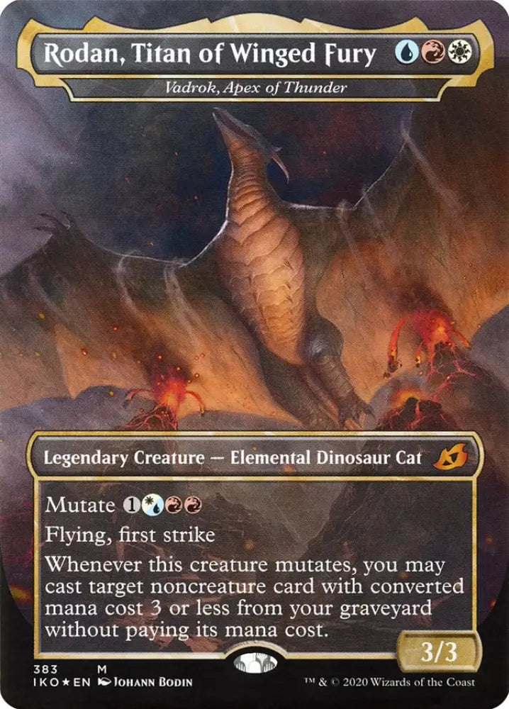 Vadrok Apex of Thunder - Rodan Titan of Winged Fury (Godzilla Series) [Ikoria: Lair of Behemoths] - MTG Single