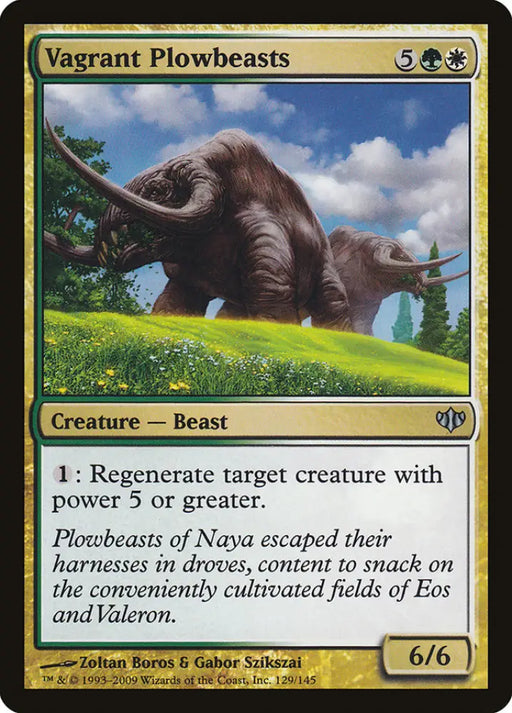 Vagrant Plowbeasts [Conflux] - MTG Single