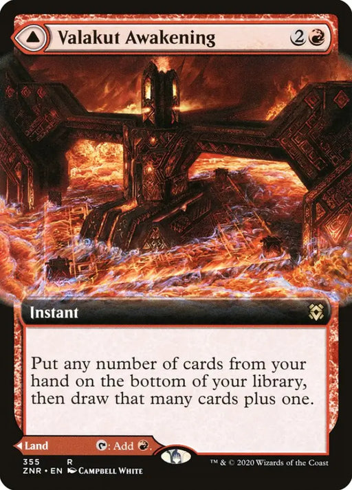 Valakut Awakening // Valakut Stoneforge (Extended Art) [Zendikar Rising] - MTG Single
