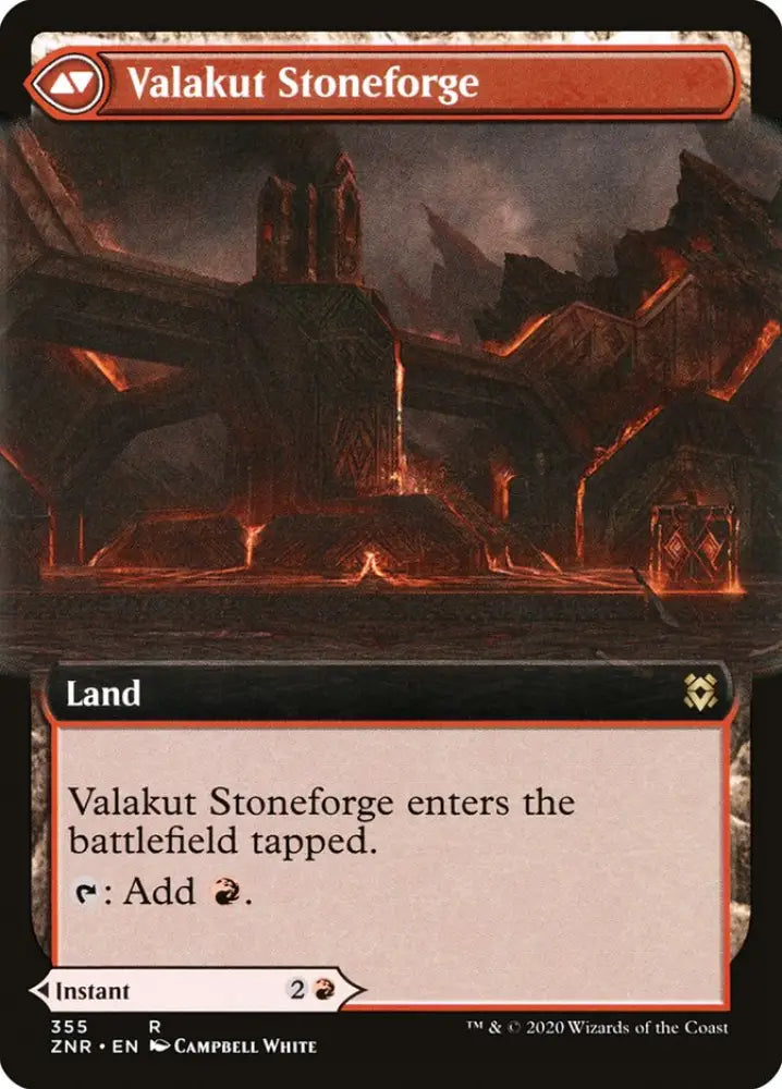 Valakut Awakening // Valakut Stoneforge (Extended Art) [Zendikar Rising] - MTG Single