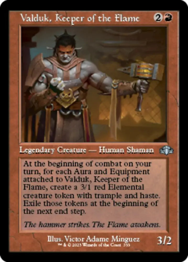 Valduk Keeper of the Flame (Retro) [Dominaria Remastered] - MTG Single