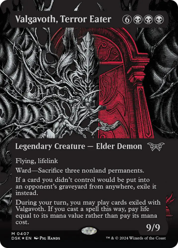 Valgavoth Terror Eater (Showcase) (Textured) [Duskmourn: House of Horror] - MTG Single