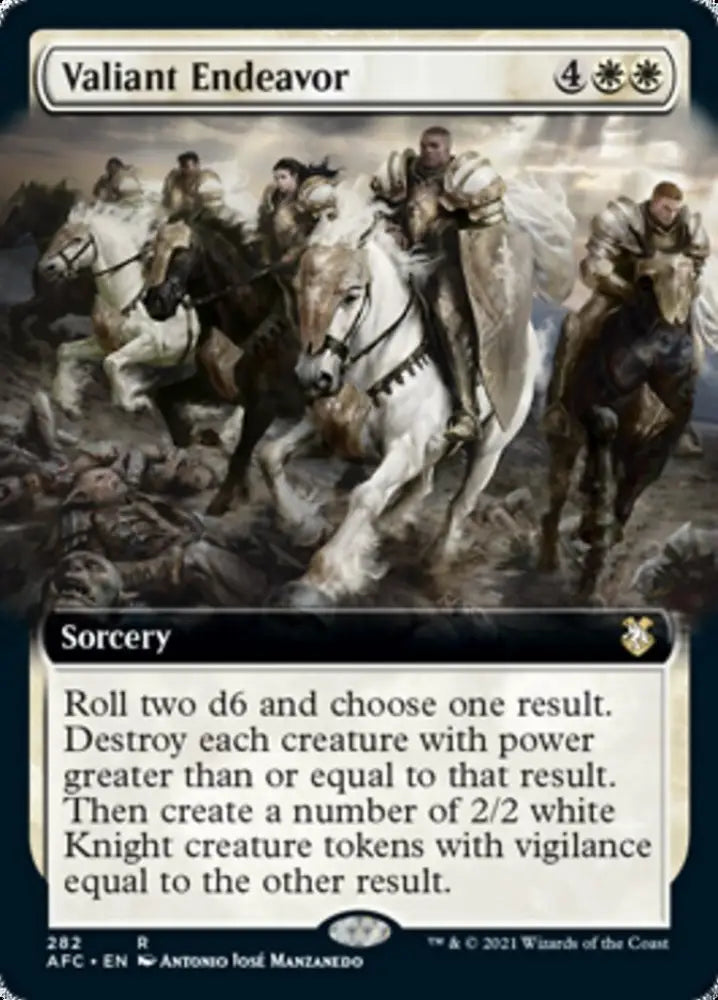 Valiant Endeavor (Extended Art) [Dungeons & Dragons: Adventures in the Forgotten Realms Commander] - MTG Single