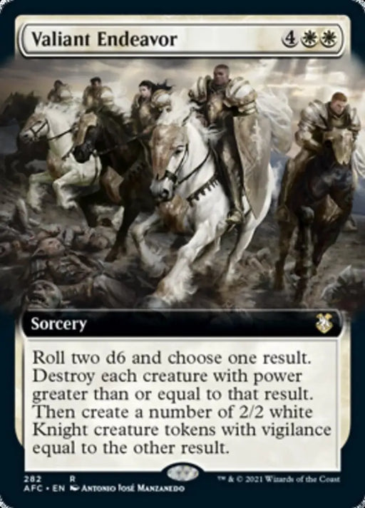 Valiant Endeavor (Extended Art) [Dungeons & Dragons: Adventures in the Forgotten Realms Commander] - MTG Single
