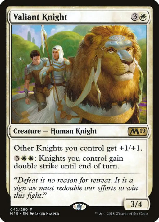 Valiant Knight [Core Set 2019] - MTG Single