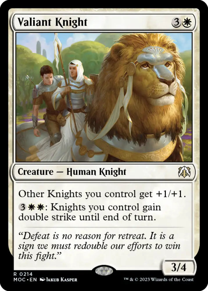 Valiant Knight [March of the Machine Commander] - MTG Single