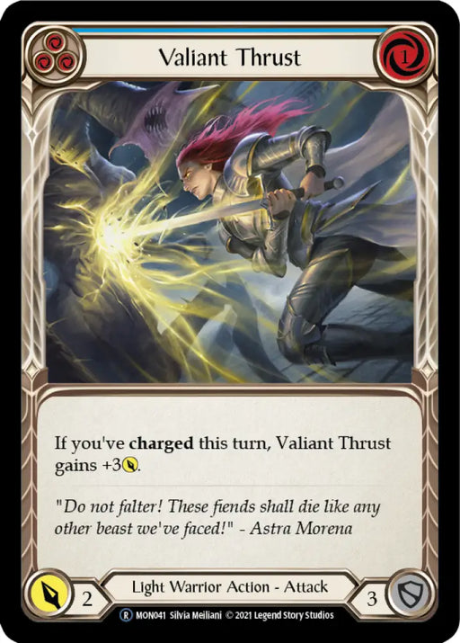 Valiant Thrust (Blue) [Monarch Unlimited] Unlimited Normal - Flesh And Blood Single