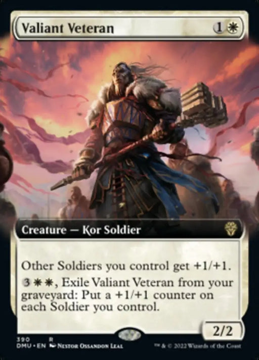Valiant Veteran (Extended Art) [Dominaria United] - MTG Single