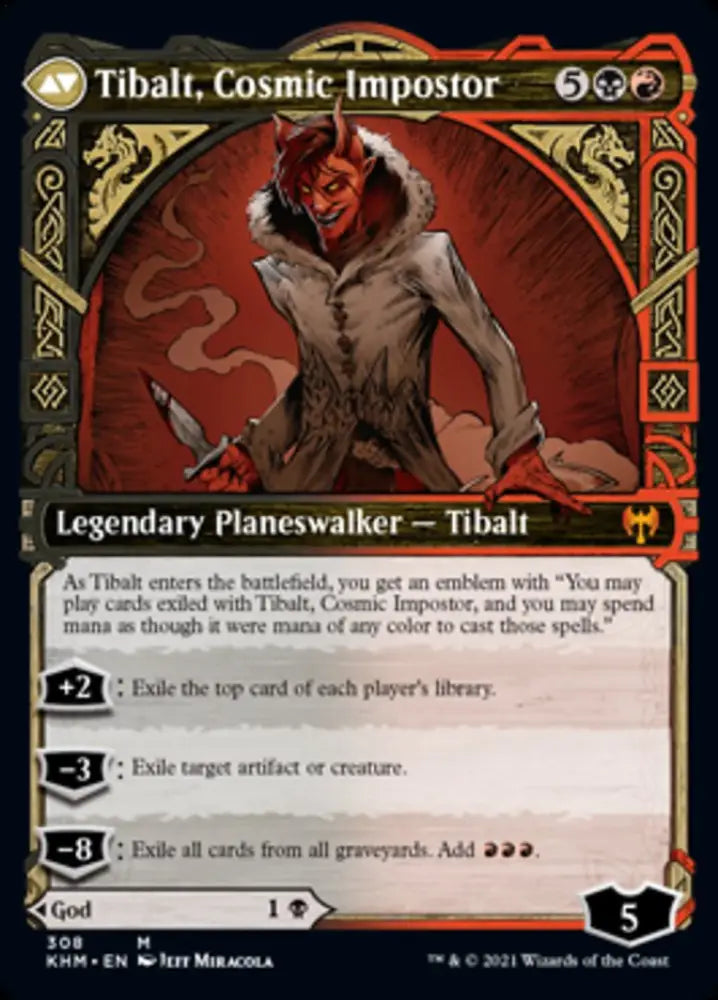 Valki God of Lies // Tibalt Cosmic Impostor (Showcase) [Kaldheim] - MTG Single