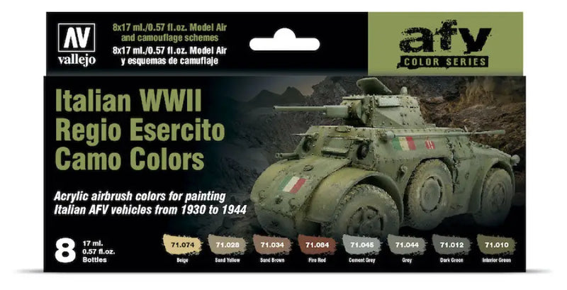 Vallejo: AFV Color Series: Italian WWII Regio Esercito Camo Colors - Vallejo
