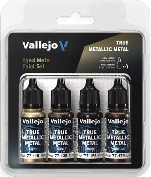Vallejo: True Metallic Metal Aged Metal Paint Set - Vallejo