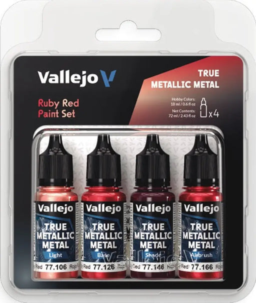Vallejo: True Metallic Metal Ruby Red Paint Set - Vallejo