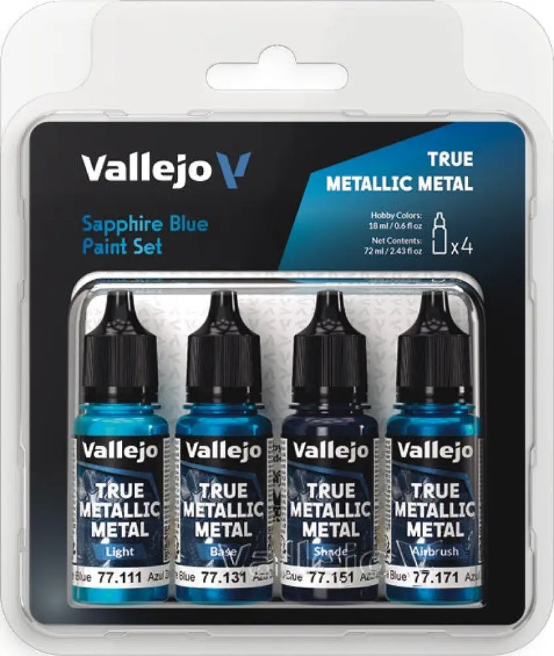 Vallejo: True Metallic Metal Sapphire Blue Paint Set - Vallejo