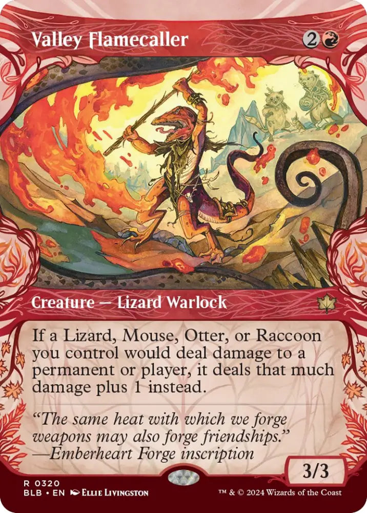 Valley Flamecaller (Showcase) [Bloomburrow] - MTG Single