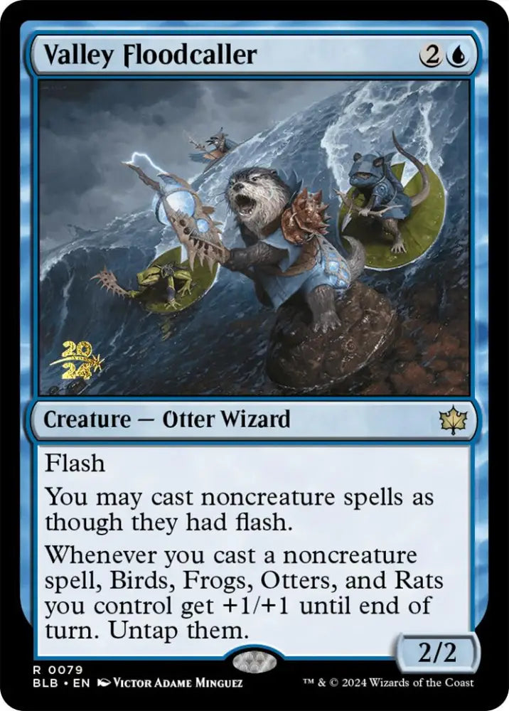 Valley Floodcaller [Bloomburrow Prerelease Promos] - MTG Single