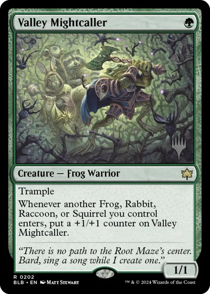 Valley Mightcaller (Promo Pack) [Bloomburrow Promos] - MTG Single