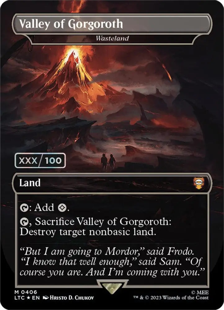 Valley of Gorgoroth - Wasteland (Serialized) [The Lord of the Rings: Tales of Middle-Earth Commander] - MTG Single