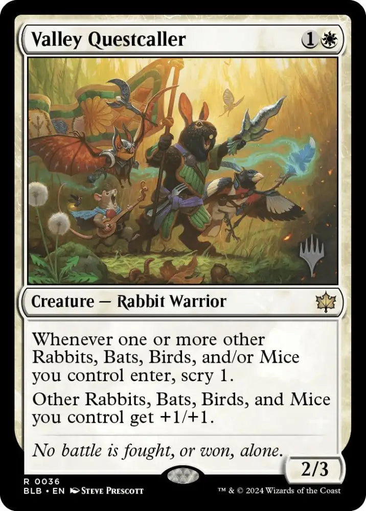 Valley Questcaller (Promo Pack) [Bloomburrow Promos] - MTG Single