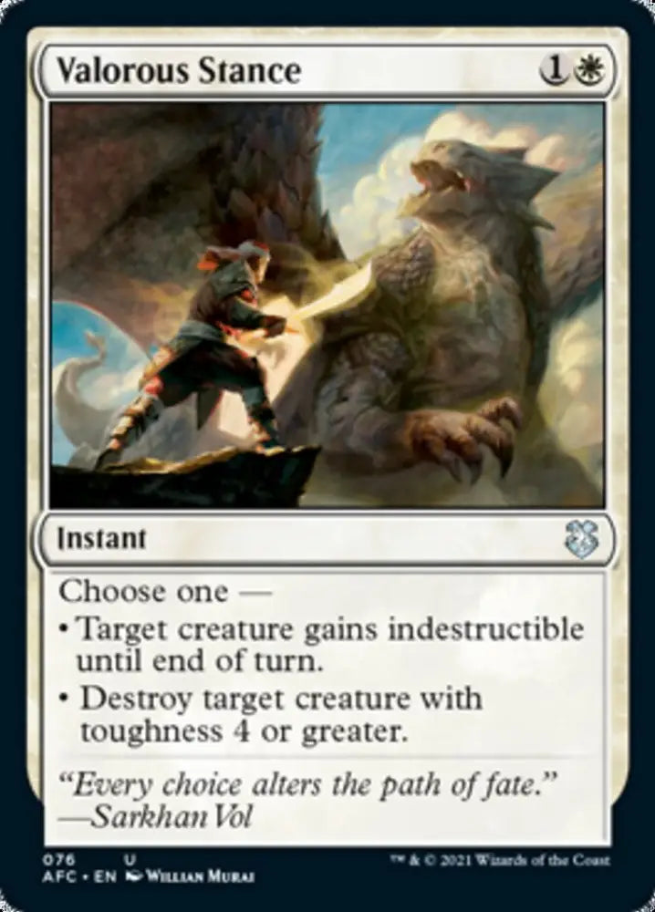 Valorous Stance [Dungeons & Dragons: Adventures in the Forgotten Realms Commander] - MTG Single