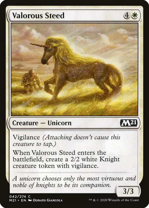 Valorous Steed [Core Set 2021] - MTG Single