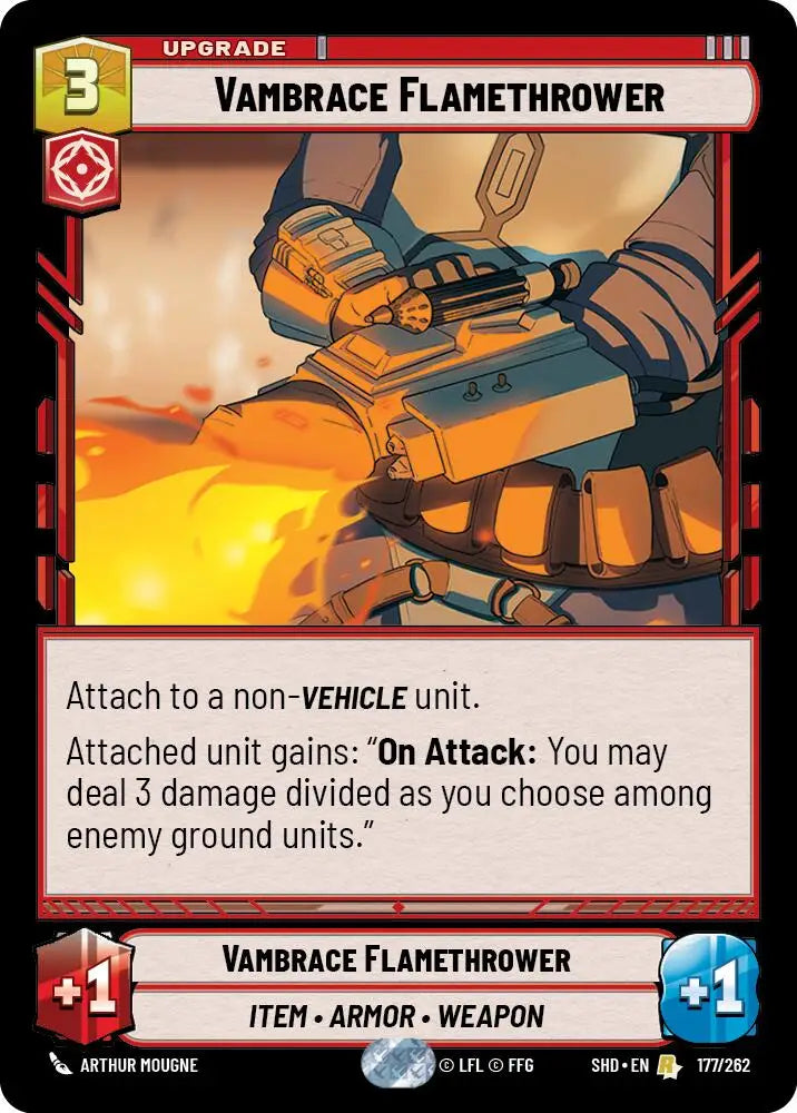 Vambrace Flamethrower (177/262) [Shadows of the Galaxy] - Star Wars: Unlimited Single