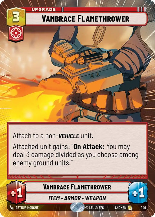 Vambrace Flamethrower (Hyperspace) (446) [Shadows of the Galaxy] - Star Wars: Unlimited Single