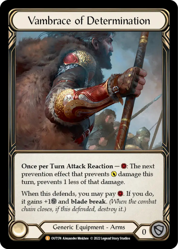 Vambrace of Determination [Outsiders] Rainbow Foil - Flesh And Blood Single