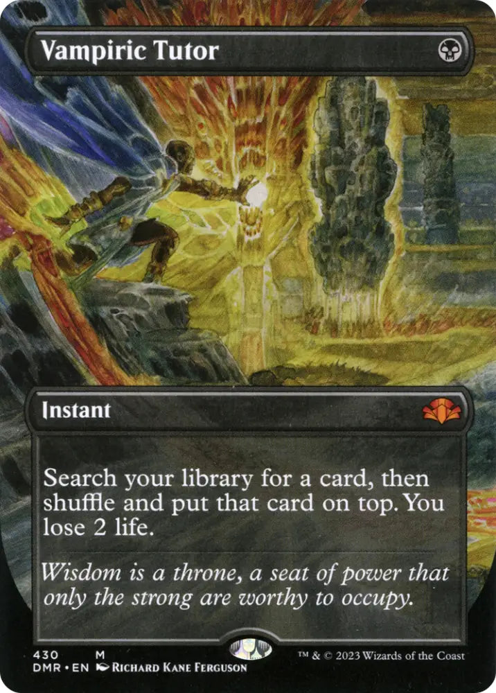 Vampiric Tutor (Borderless Alternate Art) [Dominaria Remastered] - MTG Single
