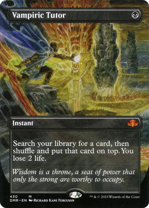 Vampiric Tutor (Borderless Alternate Art) [Dominaria Remastered] - MTG Single