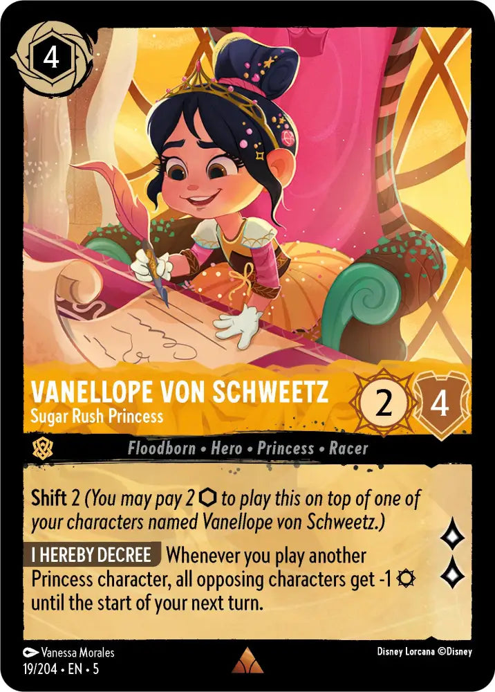 Vanellope von Schweetz - Sugar Rush Princess (19/204) [Shimmering Skies] - Lorcana Single