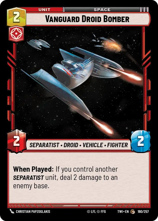 Vanguard Droid Bomber (160/257) [Twilight of the Republic] - Star Wars: Unlimited Single