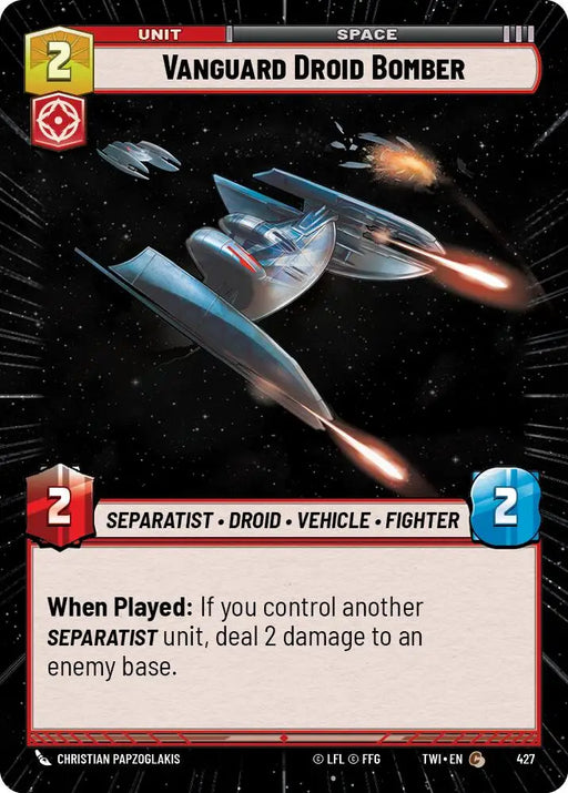 Vanguard Droid Bomber (Hyperspace) (427) [Twilight of the Republic] - Star Wars: Unlimited Single