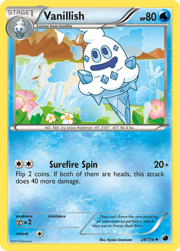 Vanillish (28/116) [Black & White: Plasma Freeze] - Pokemon Single
