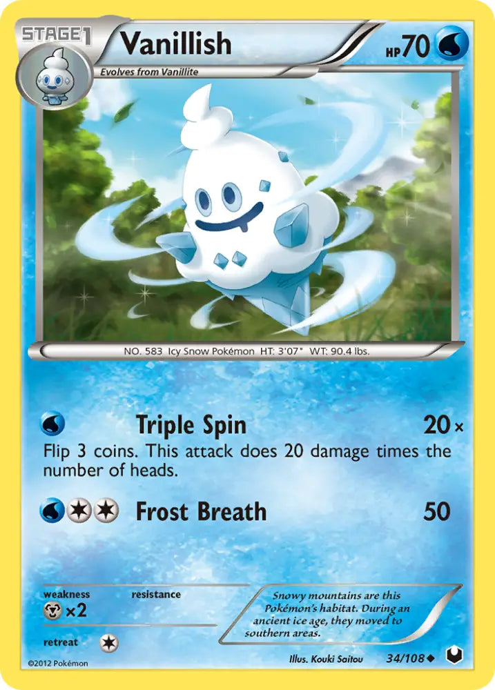 Vanillish (34/108) [Black & White: Dark Explorers] - Pokemon Single