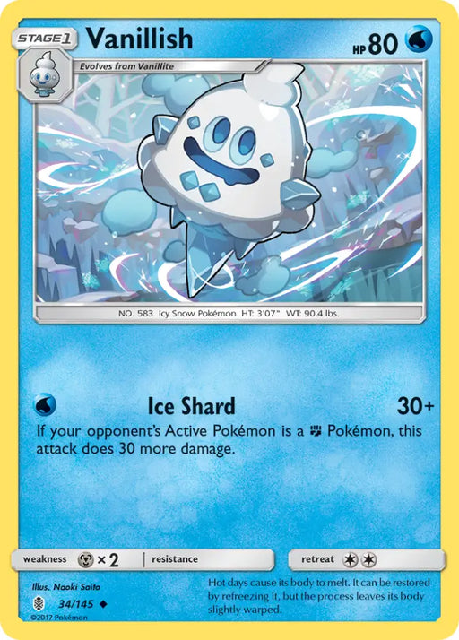 Vanillish (34/145) [Sun & Moon: Guardians Rising] - Pokemon Single