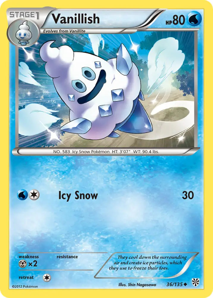 Vanillish (36/135) [Black & White: Plasma Storm] - Pokemon Single