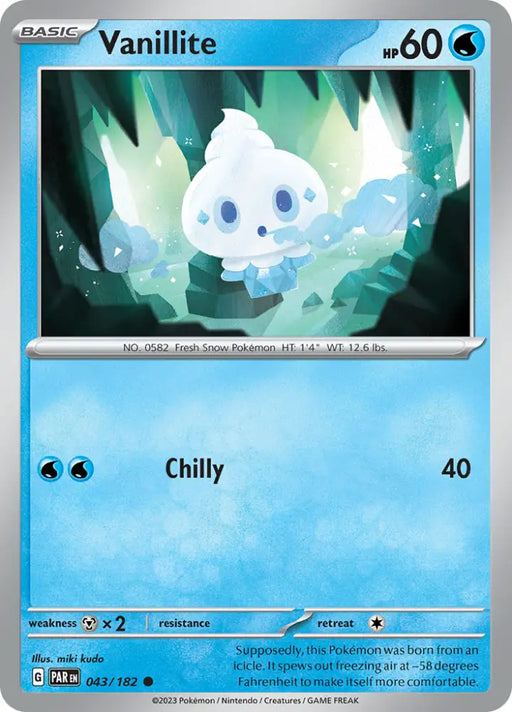 Vanillite (043/182) [Scarlet & Violet: Paradox Rift] - Pokemon Single
