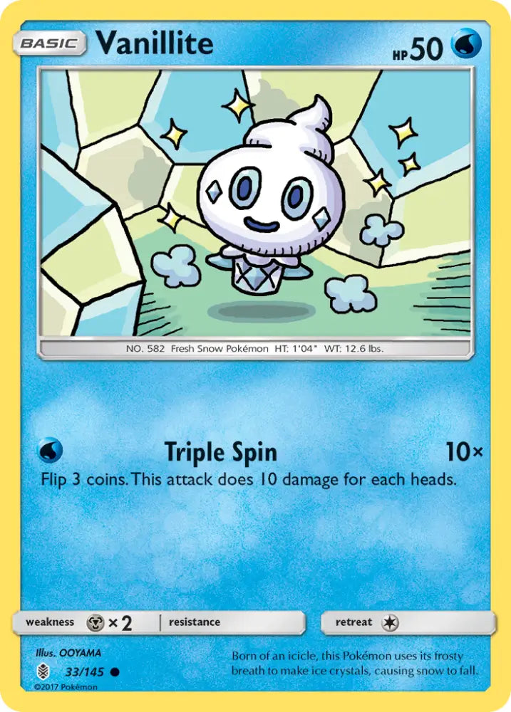 Vanillite (33/145) [Sun & Moon: Guardians Rising] - Pokemon Single