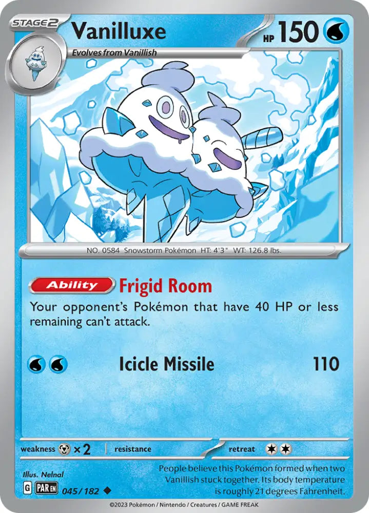 Vanilluxe (045/182) [Scarlet & Violet: Paradox Rift] - Pokemon Single
