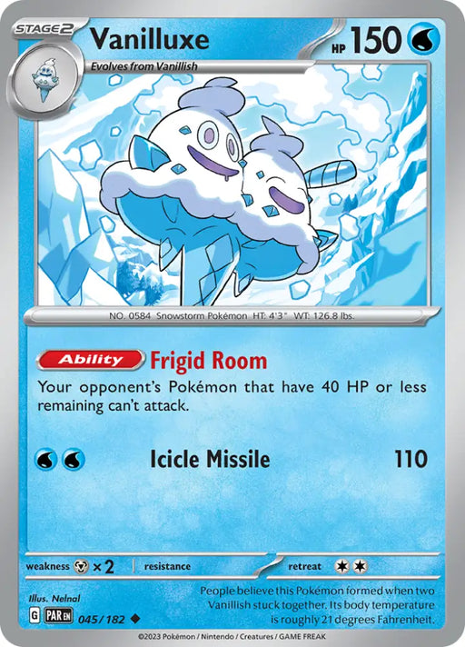 Vanilluxe (045/182) [Scarlet & Violet: Paradox Rift] - Pokemon Single