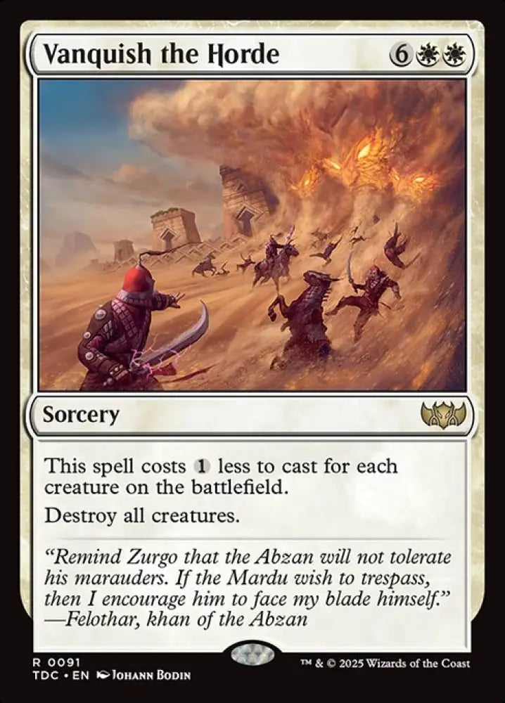 Vanquish the Horde (91) [Tarkir: Dragonstorm Commander]