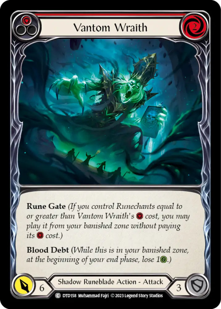 Vantom Wraith (Red) [Dusk Till Dawn] Rainbow Foil - Flesh And Blood Single