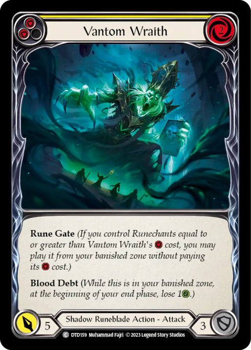 Vantom Wraith (Yellow) [Dusk Till Dawn] - Flesh And Blood Single