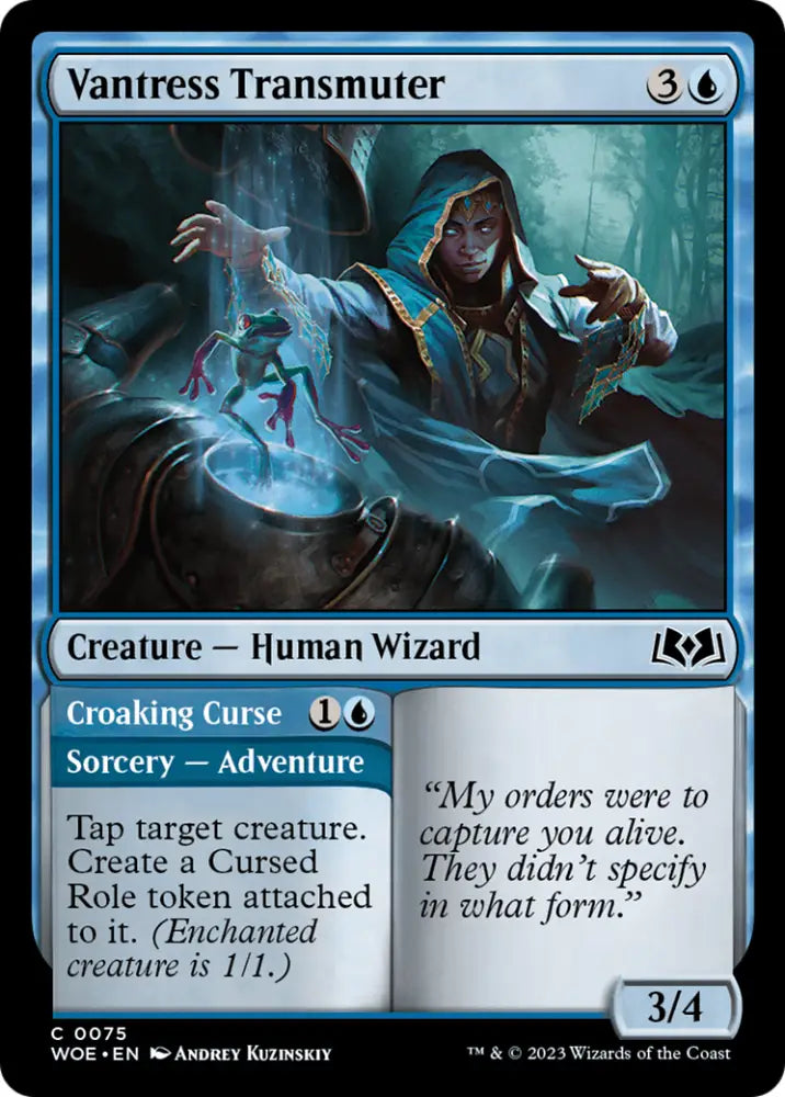 Vantress Transmuter // Croaking Curse [Wilds of Eldraine] - MTG Single
