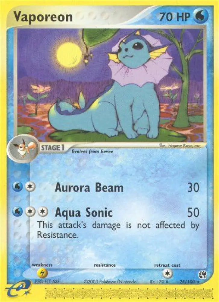 Vaporeon (25/100) [EX: Sandstorm] - Pokemon Single