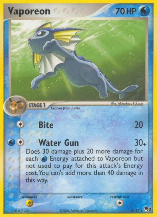 Vaporeon (6/17) [POP Series 3] - Pokemon Single