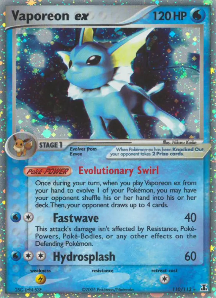 Vaporeon ex (110/113) [EX: Delta Species] - Pokemon Single