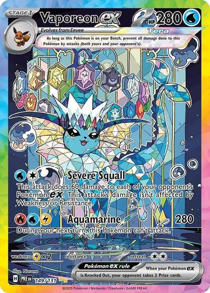 Vaporeon ex (149/131) [Scarlet & Violet: Prismatic Evolutions] - Pokemon Single